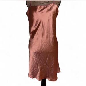 Victoria's Secret Satin Nightgown in Pink and Dusty Peach Large
